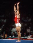 Canada's Philippe Chartrand competes in the gymnastics event at the 1988 Olympic games in Seoul. (CP PHOTO/ COA/ Tim O'lett)
