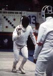 Canada's Wolfe Balk competes in the fencing event at the 1988 Olympic games in Seoul. (CP PHOTO/ COA/ F.S.G.)