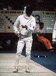 Canada's Jean-Marc Chouinard competes in the fencing event at the 1988 Olympic games in Seoul. (CP PHOTO/ COA/ F.S.G.)