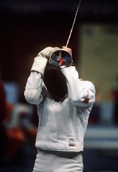 Canada's Jean-Paul Banos competes in the fencing event at the 1988 Olympic games in Seoul. (CP PHOTO/ COA/ F.S.G.)