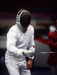 Jean-Marc Chouinard du Canada participe  une preuve d'escrime aux Jeux olympiques de Soul de 1988. (Photo PC/AOC)
