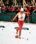 Canada's Dennis Lawrence competes in a cross country ski event at the 1988 Calgary Olympic winter Games. (CP PHOTO/COA/ J. Gibson)