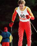 Canada's Dennis Lawrence competes in a cross country ski event at the 1988 Calgary Olympic winter Games. (CP PHOTO/COA/ J. Gibson)