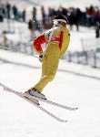 Canada's Andy Capicik competes in the men's freestyle ski aerials event at the 1994 Lillehammer Winter Olympics. (CP Photo/COA/ F. Scott Grant)