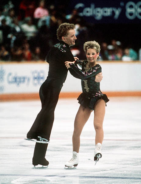 Canada's Doug Ladret and Christine Hough participate in the pairs figure skating event at the 1988 Winter Olympics in Calgary. (CP PHOTO/COA/S.Grant)