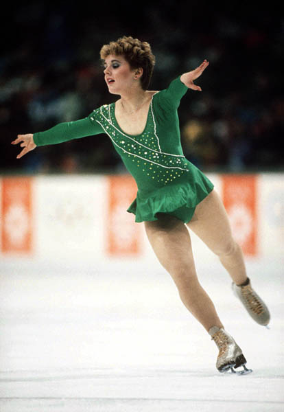 Canada's Elizabeth Manley competes in the figure skating event at the 1984 Sarajevo Winter Olympics.  (CP PHOTO/ COA/ Crombie McNeil)