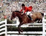 Canada's Jim Day participates in an equestrian event at the 1976 Montreal Olympic games. (CP PHOTO/ COA/MB)
