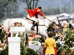 Canada's Jim Elder rides Raffles II in an equestrian event at the 1976 Montreal Olympic games. (CP PHOTO/ COA/MB)