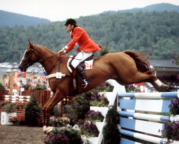 Canada's Michel Vaillancourt rides Branch County in an equestrian eventat the 1976 Montreal Olympic games. (CP PHOTO/ COA/RW)