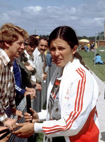 Canada's Susan Nattrass competes in the shooting event at the 1976 Olympic games in Montreal. (CP PHOTO/ COA/ MB)