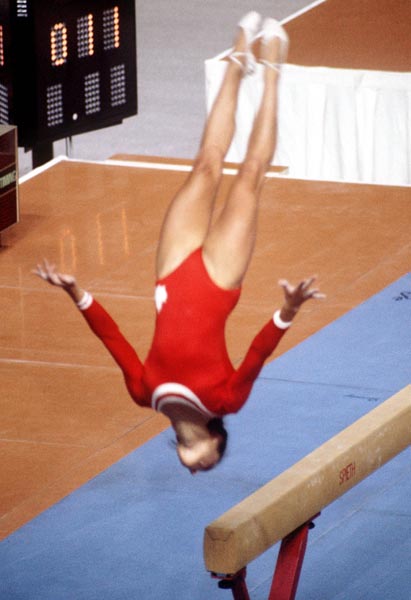 Canada's Lise Arsenault competes in a gymnastics event at the 1976 Olympic games in Montreal. (CP PHOTO/ COA/ RW)