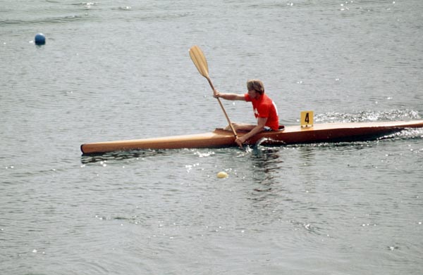 Canada's Reed Oldershaw competes in a kayaking event at the 1976 Olympic games in Montreal. (CP PHOTO/ COA/ Ted Grant)
