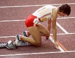 Joyce Yakubowich du Canada participe  une preuve d'athltisme aux Jeux olympiques de Montral de 1976. (Photo PC/AOC)