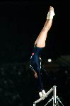 Canada's Gigi Zoza competes in a gymnastics event at the 1984 Olympic games in Los Angeles. (CP PHOTO/ COA/ Crombie McNeil)