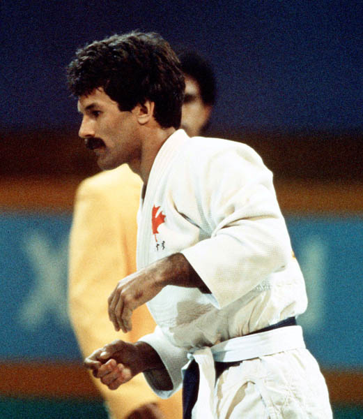 Canada's Brad Farrow competes in the Judo event at the 1984 Los Angeles Olympic Games. (CP Photo/ COA/ Crombie McNeil)
