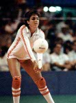 Canada's Michelle Sawatzky competing in the women's volleyball event at the 1996 Atlanta Summer Olympic Games. (CP PHOTO/COA/Scott Grant)