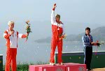 Canada's Larry Cain competes in the canoeing event at the 1984 Olympic games in Los Angeles. (CP PHOTO/ COA/ Crombie McNeil)