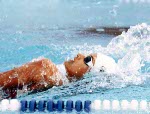 Reema Abdo du Canada participe  une preuve de natation aux Jeux olympiques de Los Angeles de 1984. (Photo PC/AOC)
