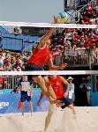 Canada's Conrad Leinemann competes in the beach volleyball event at the Sydney 2000 Olympic Games. (CP PHOTO/ COA)