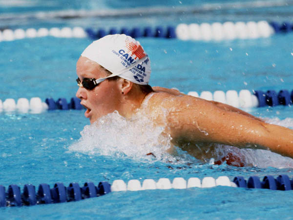 Canada's Marie Moore competes in the swimming event at the 1984 Olympic games in Los Angeles. (CP PHOTO/ COA/Ted Grant )
