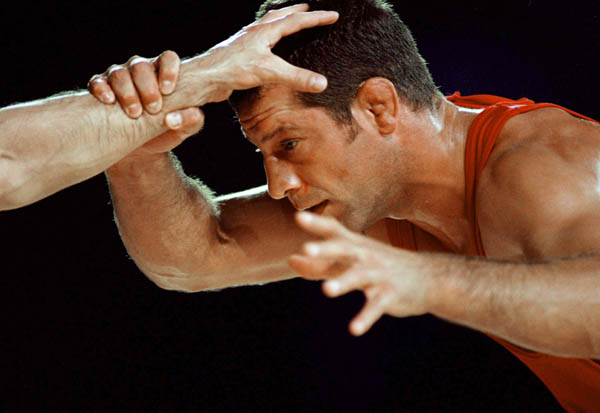 Canada's Guivi Sissaouri competes in the wrestling event at the Sydney 2000 Olympic Games. (CP PHOTO/ COA)