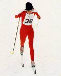 Canada's Joan Croothuysen participates in the cross country ski event at the 1980 Winter Olympics in Lake Placid. (CP PHOTO/COA)
