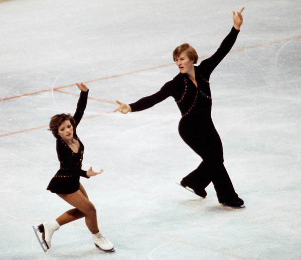 Canada's Barbara Underhill and Paul Martini compete in the pairs figure skating event at the 1980 Winter Olympics in Lake Placid. (CP PHOTO/COA)