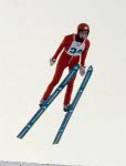 Canada's Steve Collins competes in the ski jumping event at the 1980 Winter Olympics in Lake Placid. (CP Photo/COA)