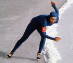 Canada's Sylvie Daigle competes in the short track speed skating event at the 1994 Lillehammer Winter Olympics. (CP Photo/ COA/F. Scott Grant)