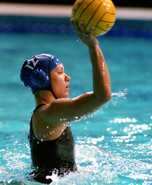 Canada's Waneek Horn-Miller participates in a Women's waterpolo preliminary match at the 2000 Sydney Olympic Games. (CP Photo/COA)