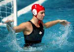 Canada's Ann Dow participates in women's waterpolo preliminary action at the 2000 Sydney Olympic Games. (CP Photo/COA)