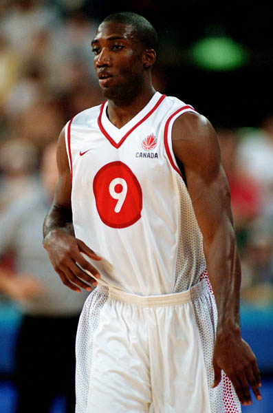 Canada's Rowan Barrett participates in basketball action at the 2000 Sydney Olympic Games. (CP Photo/ COA)