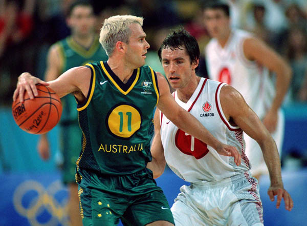 Canada's Steve Nash (#7) playing basketball at the 2000 Sydney Olympic Games. (CP Photo/ COA)