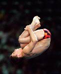 Canada's Alexandre Despatie competes in a diving event at the 2000 Sydney Olympic Games. (CP PHOTO/ COA)