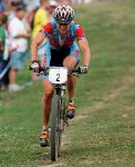 Canada's Alison Sydor competes in a cross country cycling event at the 2000 Sydney Olympic Games. (CP PHOTO/ COA)