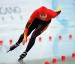 Sylvie Cantin du Canada participe  une preuve de patinage de vitesse longue piste aux Jeux olympiques d'hiver de Nagano de 1998. (Photo PC/AOC)