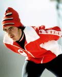 Canada's Gaetan Boucher participates in the speedskating event at the 1976 Winter Olympics in Innsbruck. (CP Photo/COA)