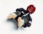 Marie-Claude Doyon du Canada participe  l'preuve de luge aux Jeux olympiques d'hiver de Calgary de 1988. (Photo PC/AOC)