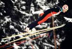 Canada's Tauno Kayko competes in the ski jumping event at the 1980 Winter Olympics in Lake Placid. (CP Photo/COA)