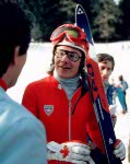 Jim Hunter du Canada participe  une preuve de ski alpin aux Jeux olympiques d'hiver d'Innsbruck de 1976. (Photo PC/AOC)