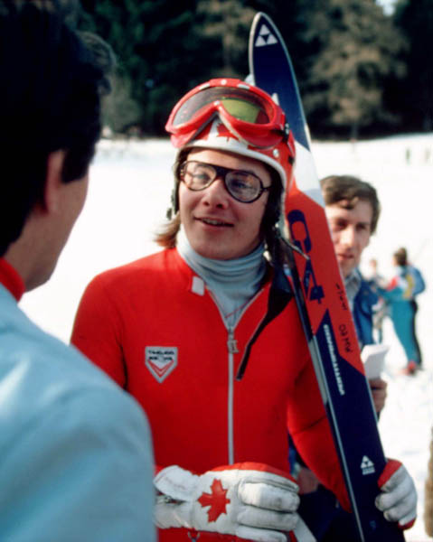 Canada's Dave Irwin gives an interview during the alpine ski event at the 1976 Winter Olympics in Innsbruck. (CP Photo/COA)