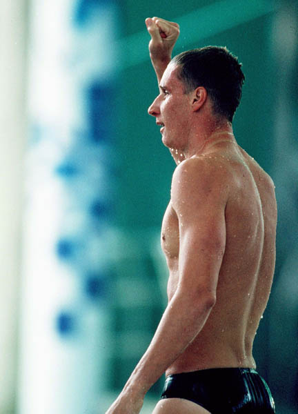 Canada's Stephen Clarke competes in a swimming event at the 1996 Atlanta Summer Olympic Games. (CP Photo/COA/Mike Ridewood)