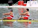 Canada's Mike Forgeron competing in the men's 8+ rowing event at the 1992 Olympic games in Barcelona. (CP PHOTO/ COA/Ted Grant)