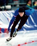 Canada's Sean Ireland competing in the long track speed skating event at the 1994 Lillehammer Winter Olympics. (CP PHOTO/ COA)