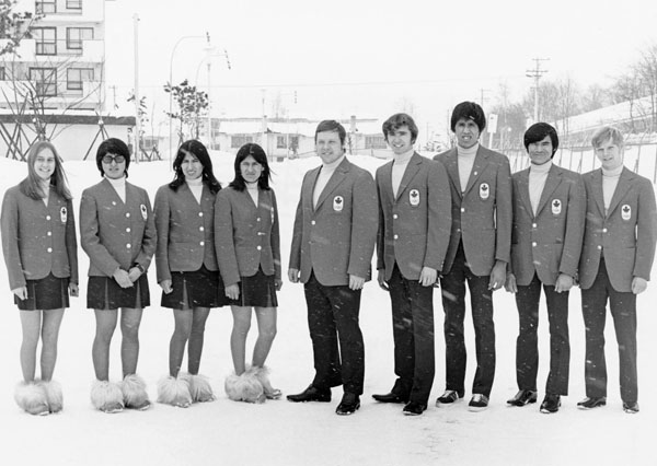Canada's ski team participates at the 1972 Sapporo winter Olympics. (CP Photo/COA)
