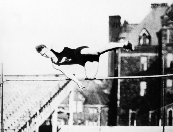 Canada's Victor (Vic) Picard competes in the high jump event at the 1928 Amsterdam Olympics. (CP Photo/COA)