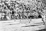 Canada's Hilda Strike celebrates her silver medal win in the women's 100m race at the 1932 Los Angeles Olympics. (CP Photo/COA)