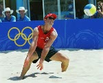 Canada's Mark Heese in action during a beach volleyball tournament  at the Sydney 2000 Olympic Games. (CP PHOTO/ COA)