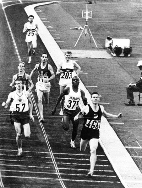 Canada's Bill Crothers (57) competes in the 800m athletics event to a silver medal at the 1964 Tokyo Olympics. (CP Photo/COA)