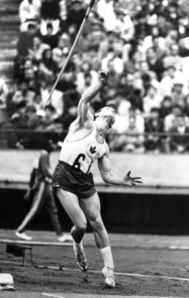 Canada's William Gardiner competes in the athletics javelin event at the 1964 Tokyo Olympics. (CP Photo/COA)
